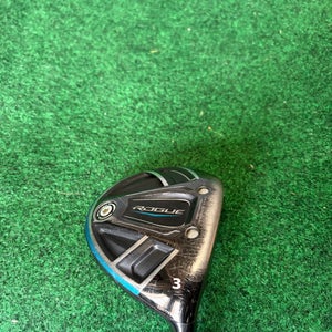 Men's 2018 Callaway Rogue 3 Wood, Aldila 
Synergy S-60g Shaft, Blue Golf Pride Grip