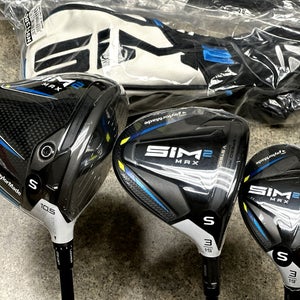 TaylorMade SIM2 MAX Right Hand Set Driver, 3-Wood, 3H, Ventus Stiff Flex NEW