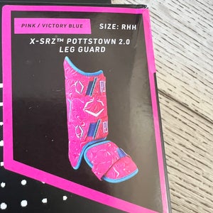 Brand New EvoShield LEG GUARD X-SRZ POTTSTOWN SWIRL PINK Light BLUE RHH