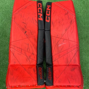 Used 32" +1 Red & Black CCM Axis 2.9 Goalie Leg Pads