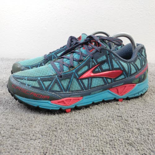 Brooks Cascadia 8 Womens Size 8.5 Trail Running Shoes Blue Low Top Sneakers