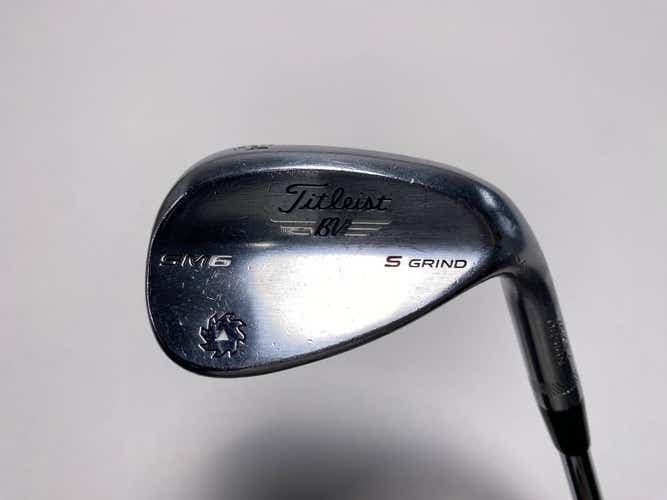 Titleist Vokey SM6 Tour Chrome Sand Wedge SW 54* 10 Bounce Wedge Steel Mens RH