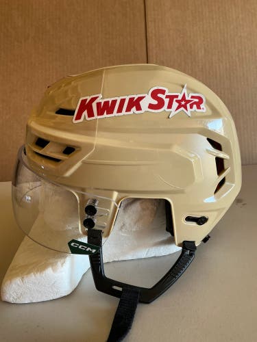 CCM Tacks 710 Pro Stock Hockey Helmet Visor Combo Medium Wheat Beige WILD 9327