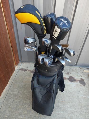 Cobra Adams Tour Edge 14 Piece Regular Flex Complete Golf Set Cart Bag