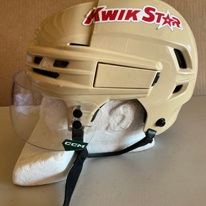 CCM Tacks 910 Pro Stock Hockey Helmet Visor Combo Small Wheat Beige WILD 1486