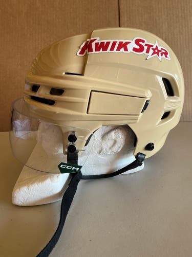 CCM Tacks 910 Pro Stock Hockey Helmet Visor Combo Small Wheat Beige WILD 1486