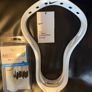 NIKE L4 Lacrosse Head with HERO 4.0 semi soft complete MESH kit valued at $34.99!!