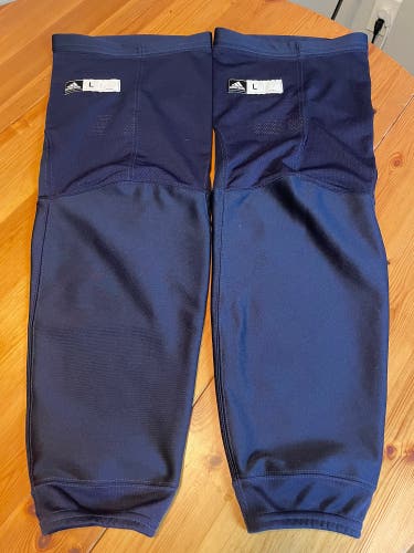 Navy Senior Large CCM Edge Socks Pro Stock (Used) Cut Resistant Back MIC mad in Canada