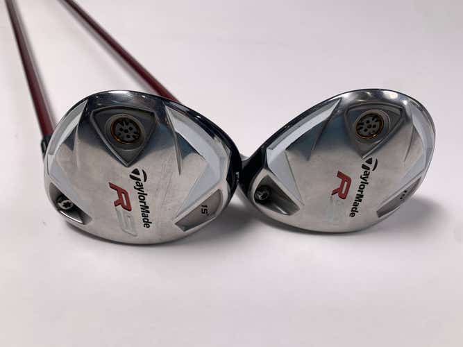 TaylorMade R9 3 & 5 Fairway Wood Set 15* 19* Matrix Ozik TP Regular  Mens RH