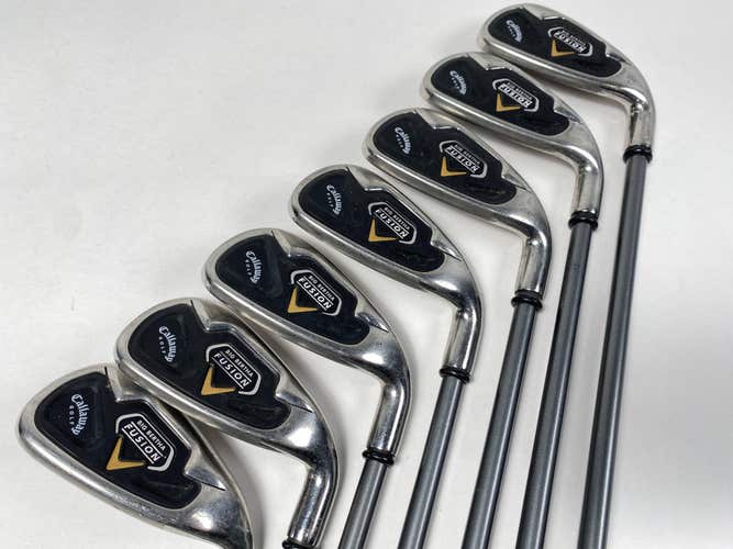 Callaway Big Bertha Fusion Iron Set 4-PW RCH System 75i Firm Graphite Mens RH