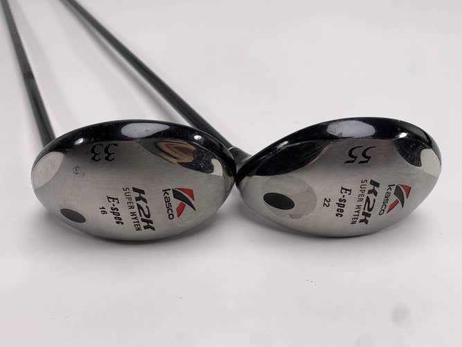 Kasco K2K 2 & 4 Hybrid Set 16* 22* K2K Ladies Graphite Womens RH