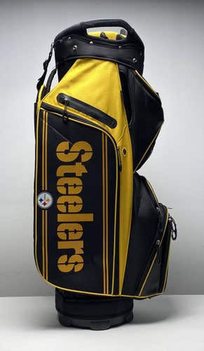 Team Effort The Bucket Cart Bag Steelers 14-Way Divide Single Strap Golf Bag