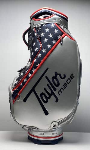 Taylormade Summer Commemorative 25 USA Staff Bag Silver Navy Blue Golf Bag NEW