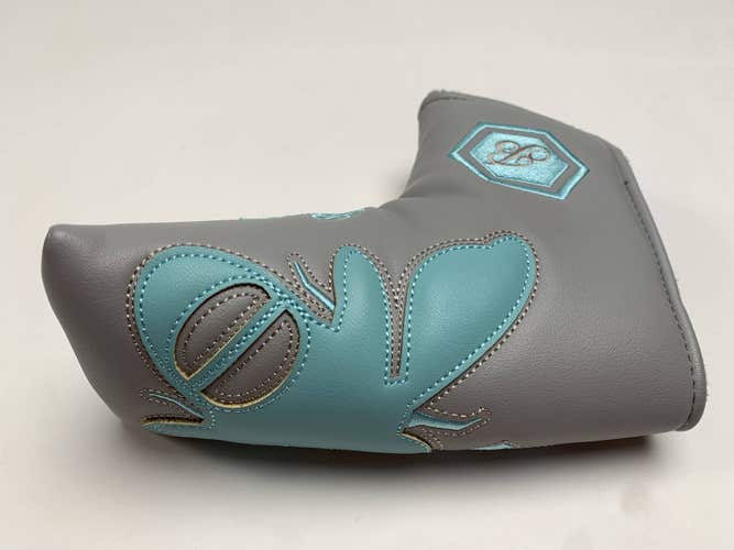 Bettinardi Queen B Mid-Mallet Putter Headcover Light Gray Blue HC NEW