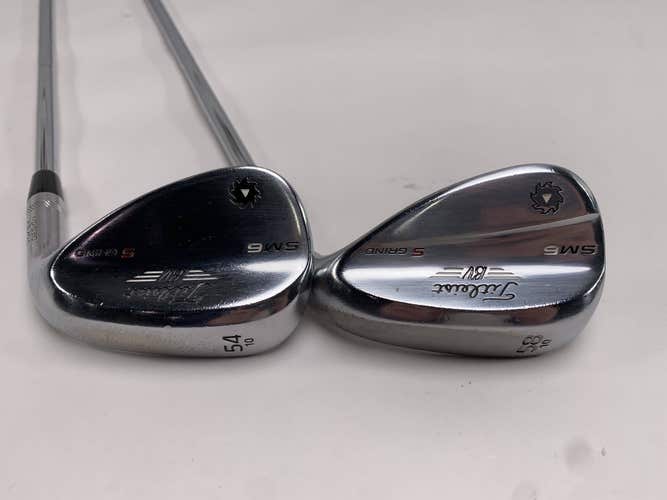 Titleist Vokey SM6 Tour Chrome Wedge Set 54* 10 | 58* 10 Wedge Steel Mens RH