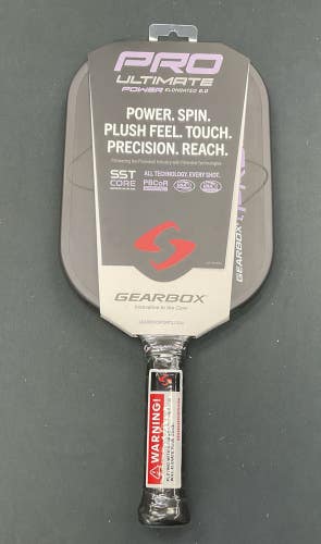 Gearbox Pro Ultimate Power Elongated 14mm Pickleball Paddle Used Once