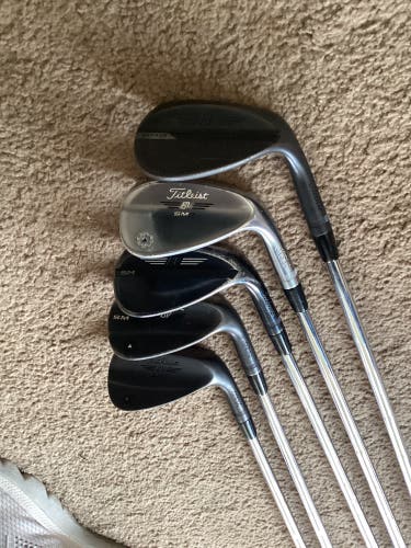 Titleist Vokey’s Bundle of 46 degree SM7, 52 SM6, 54 SM8, 56 SM7, 60 SM8