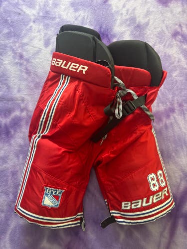 RYE Rangers Bauer Hockey Pants Pro Stock (Used)