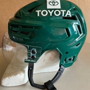 Bauer Re-Akt 150 Pro Stock Hockey Helmet Visor Combo Medium Forest Green WILD 2638