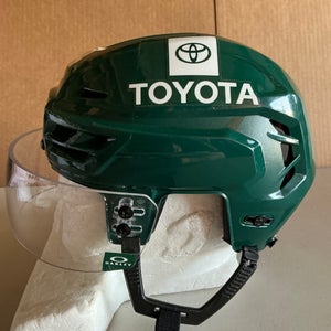 CCM Tacks 710 Pro Stock Hockey Helmet Visor Combo Small Forest Green WILD 7483