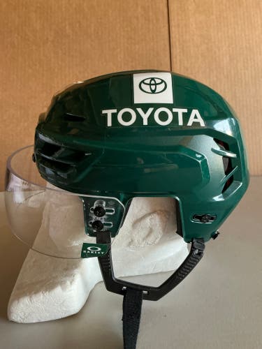CCM Tacks 710 Pro Stock Hockey Helmet Visor Combo Small Forest Green WILD 7483