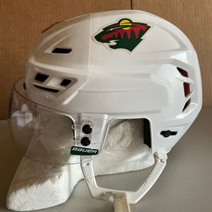 CCM Tacks 710 Pro Stock Hockey Helmet Visor Combo Medium White WILD 7628