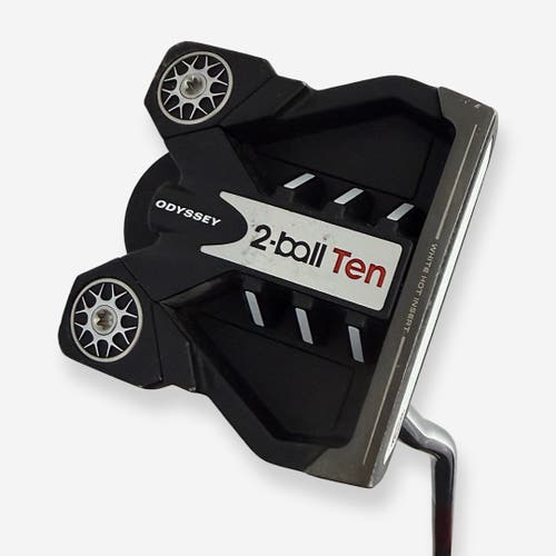 Odyssey 2-Ball Ten Red Putter Right Handed Steel Shaft 35” W/ Headcover