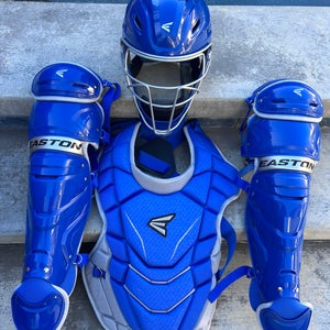 Easton Gametime 2.0 Catcher’s Gear Box Set – Intermediate (13–15) – Royal/Grey – NOCSAE Approved