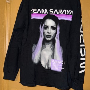 Gildan Ultra Cotton Team Saraya Paige Long Sleeve T Shirt Men’s Size Medium Used