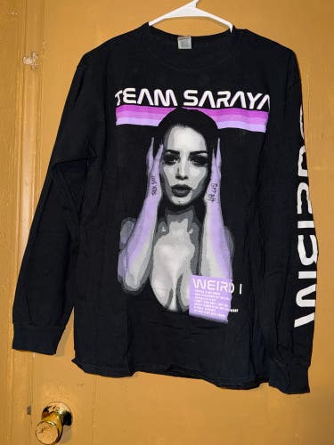 Gildan Ultra Cotton Team Saraya Paige Long Sleeve T Shirt Men’s Size Medium Used