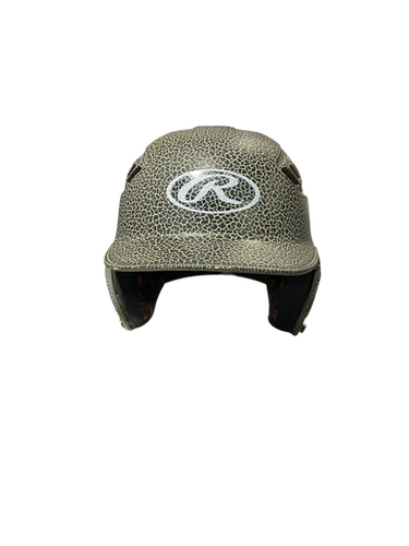 Used Rawlings BLK/WHT HELMET 6 3/8-7 1/8 Batting Helmet No Mask Black Fits all 11834-S000045742