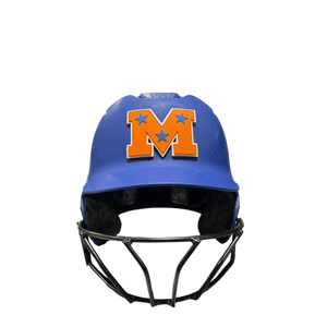 Used Evoshield BLU W/ MASK Batting Helmet w/Mask Royal Blue SM 11834-S000045680