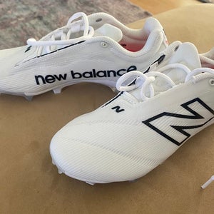 White Women's Size M 5.0 (W 6.0) Adult New Balance Burn X4 Low Top Molded Cleats (New)