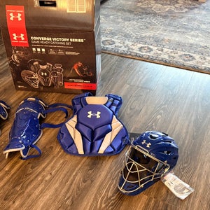 Blue Under Armour Victory Series Catcher's Set (New)