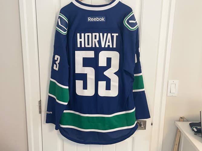 Authentic Reebok Vancouver Canucks Bo Horvat Blue Orca Jersey Size XL