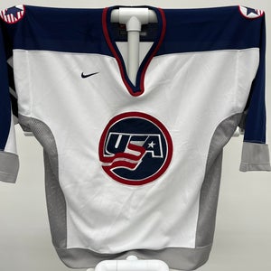 Nike Team USA 1998 Nagano Olympic Hockey Jersey White Large