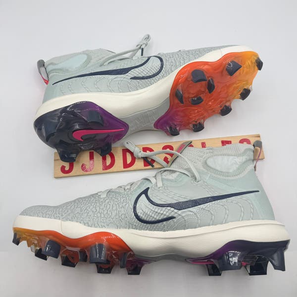 Nike Alpha Huarache NXT MCS Mid Baseball SZ 11 Men Grey Orange HF1132-001 Nike Alpha Huarache NXT MCS Mid Baseball Cleats HF1132-001  main image 4