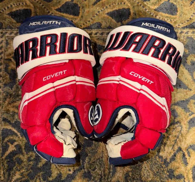 Washington Capitals Used Warrior covert Hockey Gloves 15” NHL Dylan McIlrath