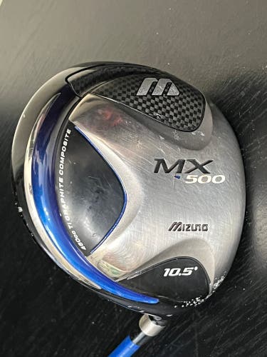 Mizuno MX500 10.5 Driver RH Grafalloy Pro Launch 65g R Flex GP Tour Wrap Grip
