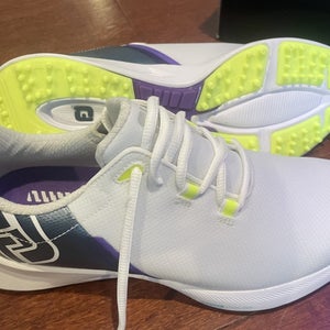FootJoy Fuel Sport Womens Golf Shoes Sz 7 White Purple Athletic Spikeless 90128
