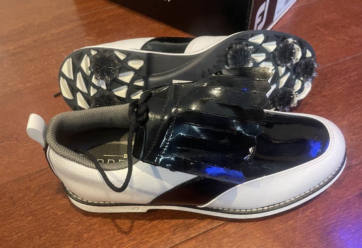 NEW! Footjoy Dryjoy Premire Series Womens Golf shoes size 7 White/Black 99040