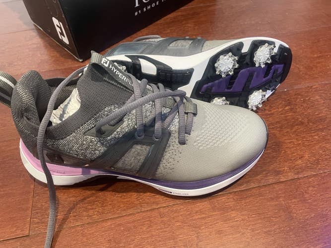 FootJoy Womens Hyperflex Golf Shoes 98168 - Size 7 - Gray/Pink/Purple - NIB