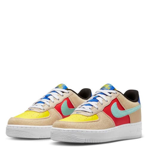 Nike Air Force 1 Low FN7818-100 Sneakers Kids Multicolor Leather Shoes HTAT21