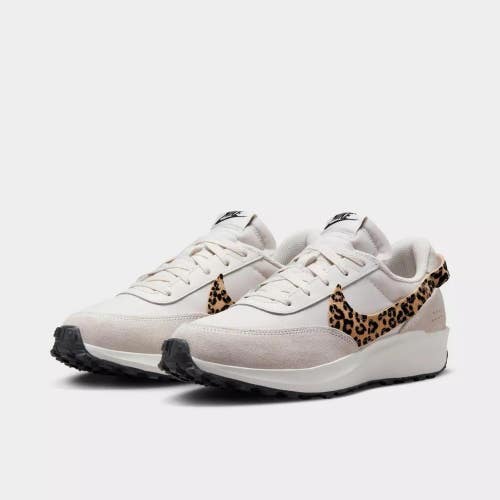 Nike Waffle Debut Sneakers Women's 9 White Leopard Print Lifestyle Shoes ZAP2013