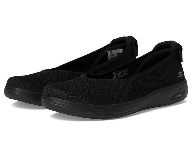 Skechers On-The-Go Arch Fit Inspire Ballerina Women 8.5 Black Flat Shoes ZAP1906