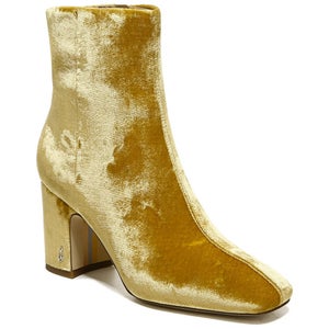 Sam Edelman Fawn 2 Boot Women's US 6.5 Gold Square Toe Block Heel Bootie ZAP1884
