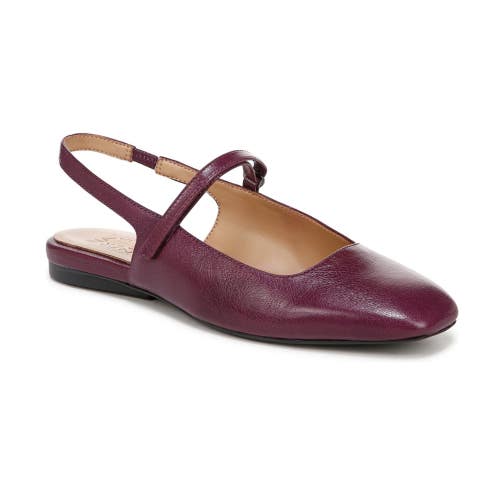 Naturalizer Connie Flat Women's 7 Deep Plum Leather Slingback Mary Jane ZAP1936