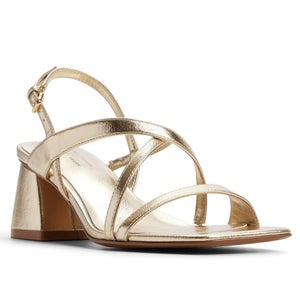 Call It Spring Shaynaa Sandals Women's US 8.5 Gold Block Heel Slingback ZAP1952