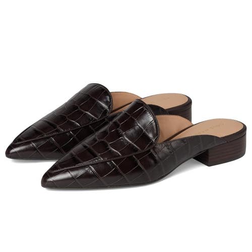 Cole Haan Piper Flat Women 11 Brown Leather Croco Print Pointed Toe Mule ZAP1868