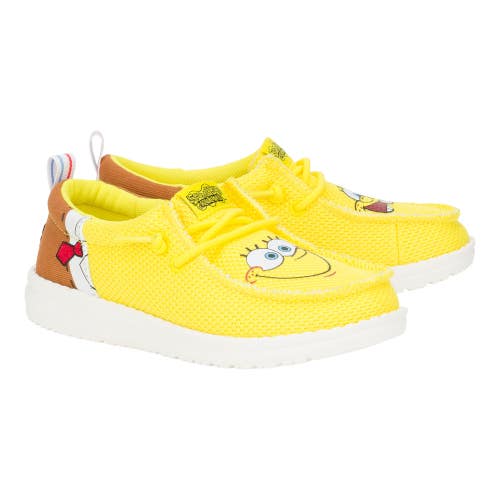 Hey Dude Wally Funk Spongebob 43068-24J Boys US 5 Yellow Casual Shoes ZAP1843